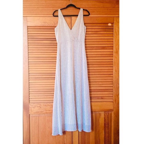 Line + Dot, Striped V-neck maxi dress size M - Picture 3 of 8